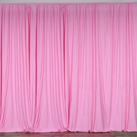Backdrop Pack  of 2 / 5Ft x 10 Ft Polyester Panel  Pink with Pipes