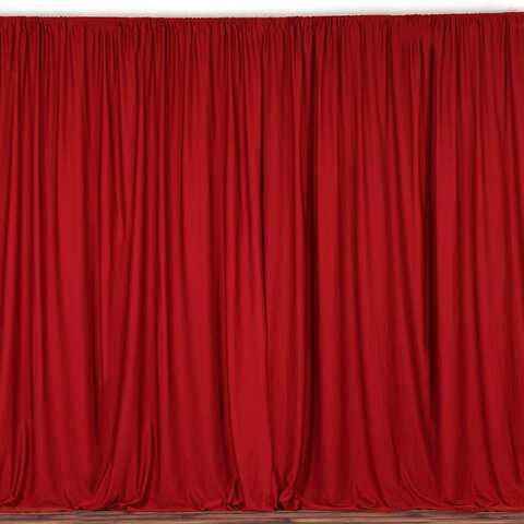 Backdrop Pack of 2  / 5 Ft x 10 Ft Polyester Panel Red With Pipes