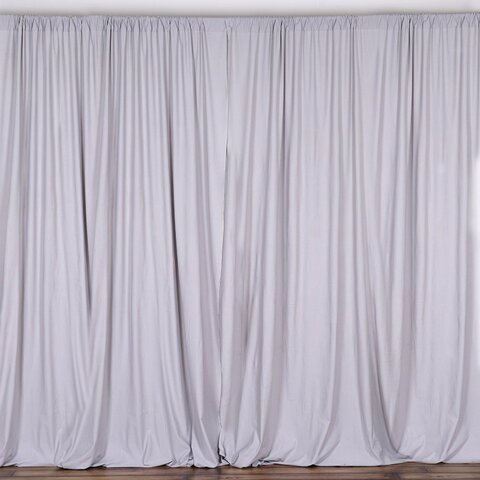 Backdrop Pack of 2 / 5 Ft x 10 Ft Polyester Panel  Grey with Pipes
