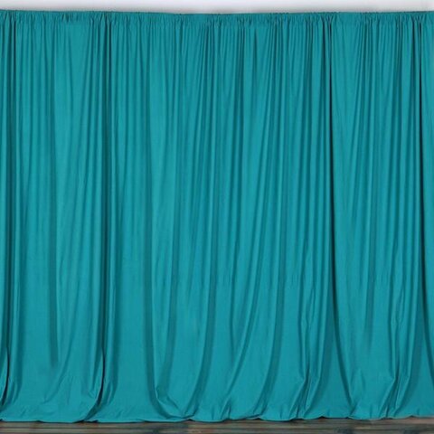 Backdrop Pack of 2 / 5Ft x 10 Ft Polyester Panel Turquoise With pipes