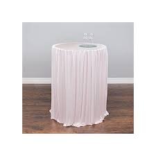 30 In Round Chiffon Stretch cocktail Table Skirt Pink