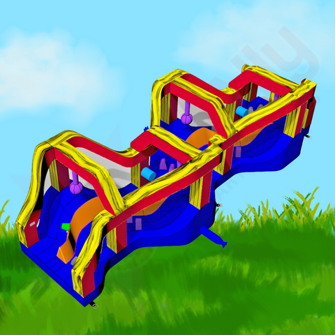 40 Ninja Zig Zag Obstacle Course