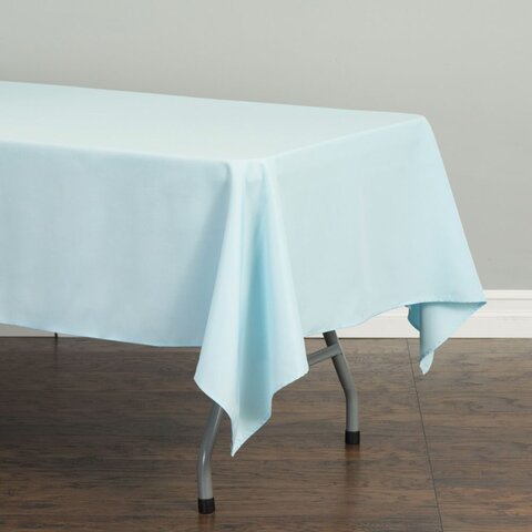 60x102 Polyester Rectangular Tablecloth Light Blue