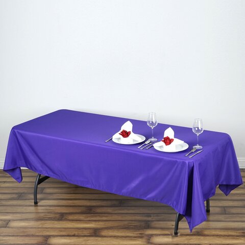60x102 Polyester Rectangular Tablecloth Purple