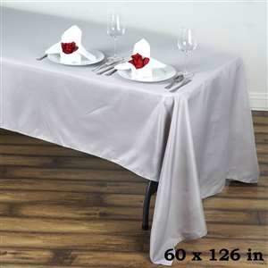 Rectangular Tablecloth Polyester  SILVER 60