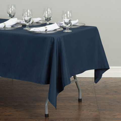 60 x 102 Polyester Rectangular Tablecloth Navy Blue