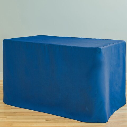 6Ft Fifted polyester Tablecloth Royal Blue