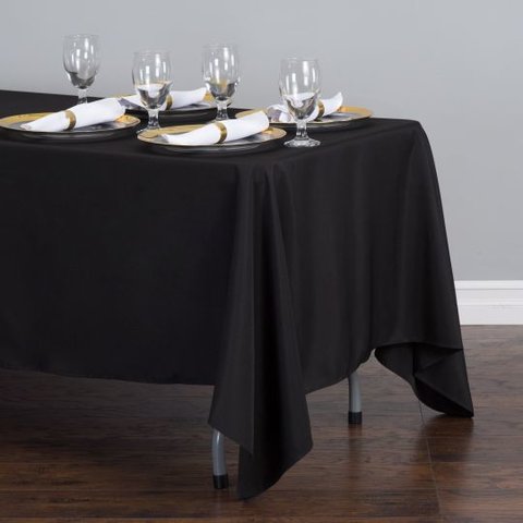 Black Rectangular Tablecloth 70 x 120 Polyester