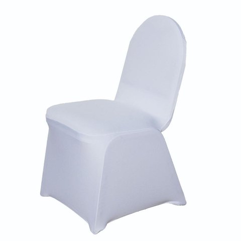 White Premium Banquet Stretch Spandex Chair Cover