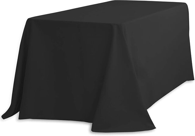 90 x 156 in Rectangular Premium Polyester Tablecloth Black