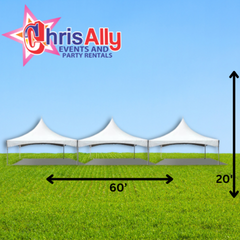 20 x 60 High Peak Frame Party Tent - White