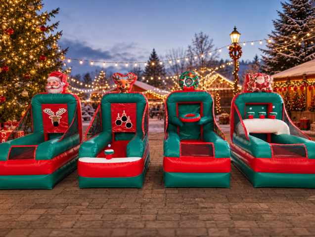 Christmas Carnival Inflatable Games 4 in 1