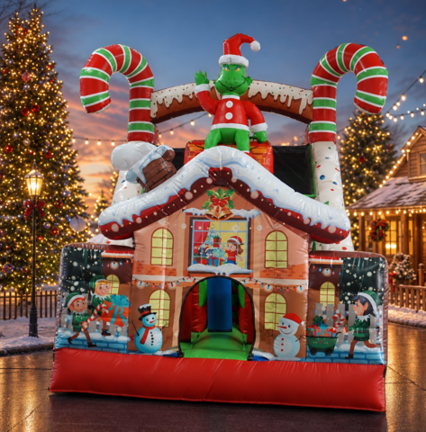 Christmas Green Monster 18' Dual Slide 