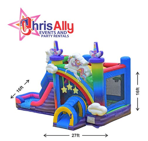 Dazzling Unicorn Jump and Slide Dry