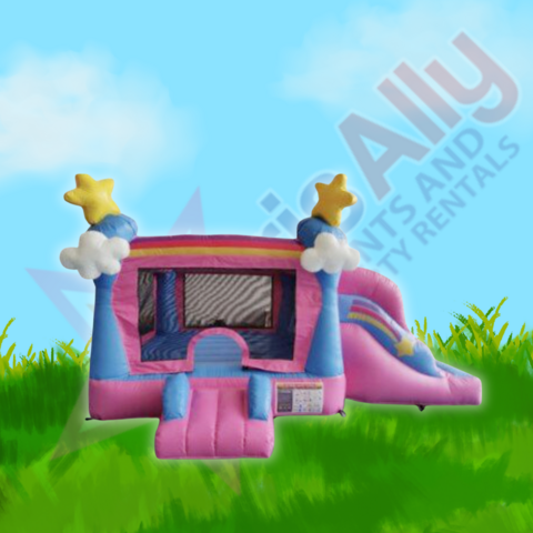 Mini Enchanted Bounce House Slide