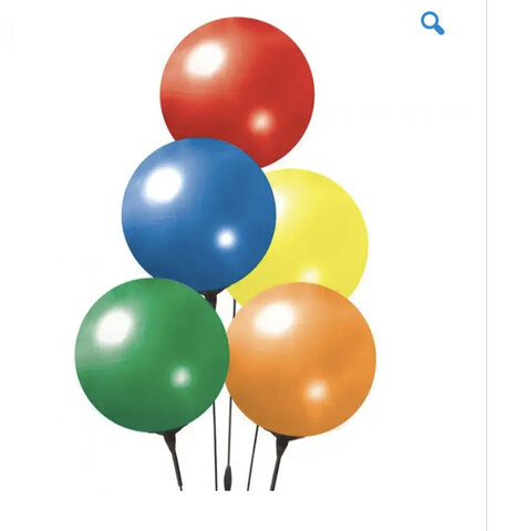 Reusable  VinylBalloon  Cluster Multi color ( for rent )