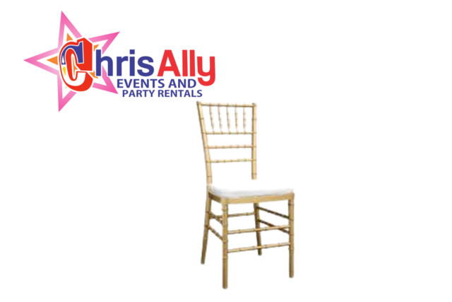 Chiavari Chair Gold with White Cushion 