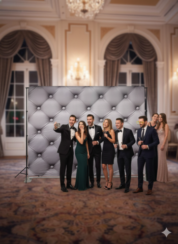 White Leather Backdrop Pillow Case