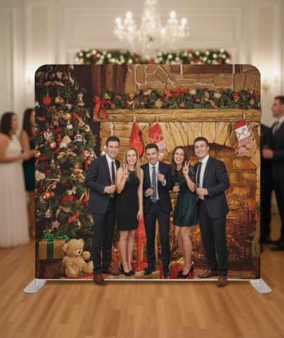 Christmas Tree Glow Backdrop Pillow Case