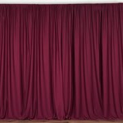 Backdrop Pack of 2 /5Ft x 10Ft Polyester Panel Burgundy with Pipes