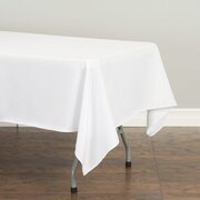  Rectangular Polyester Tablecloth White 60 x 126 in.