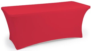 8 FT Red  Rectangular Stretch Spandex Tablecloth