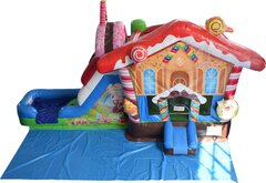 Candy House Jump and Wet Slide