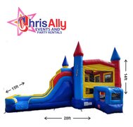 Castle Jump and Dual Slide XL Wet
