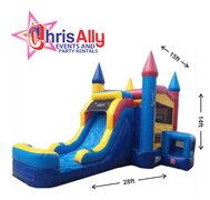 Castle Jump and Single Slide XL