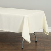 Rectangular Polyester Tablecloth Ivory 60 x 102 in. 