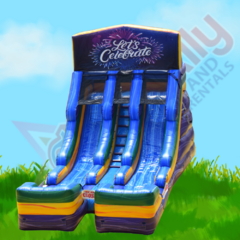 Marble Purple Modular 16 Ft. Double Lane Dry Slide