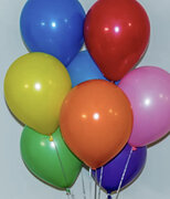 Latex Balloons with Hellium (let us know your color)
