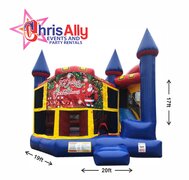Santa Castle 5 in 1 Jump and Slide Combo