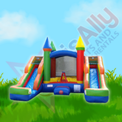 Toddler Castle Rainbow Combo Twin Slide