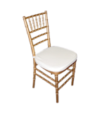 Chiavari Chair Gold with White Cushion 