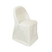 Polyester folding Chair Covers Ivory
