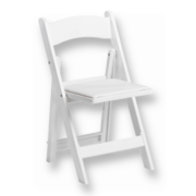 Resin White Chair with Pad