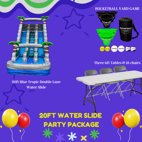20ft Water Slide Party Package
