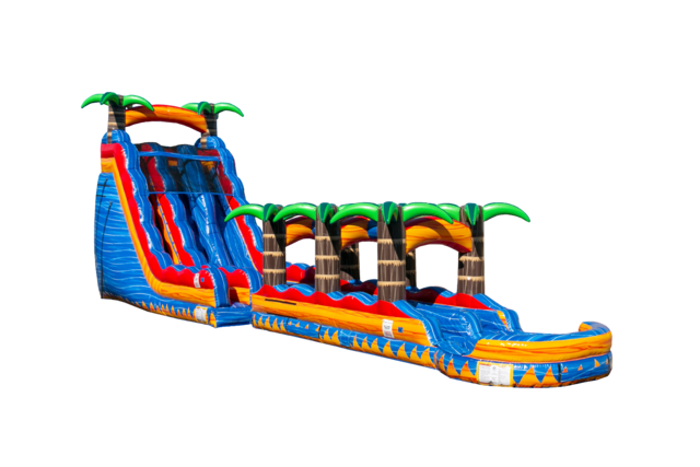 22ft Tropic Crush - Double Lane Water Slide With Slip-N-Slide