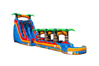 22ft Tropic Crush - Double Lane Water Slide With Slip-N-Slide