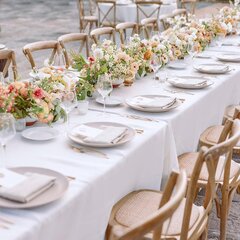 6ft Table - White Tablecloth