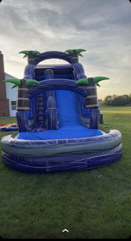 18' Purple and blue water slide