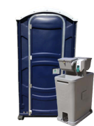 Portable Restroom Blue with Sink