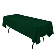 Linen: Dark Green Rectangular Tablecloth 60