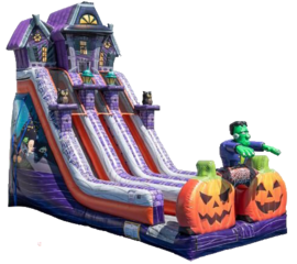 24' Haunted Dual Dry Slide 13'x35' H929