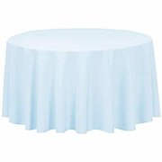 Linen: Baby Blue Round Tablecloth 108"