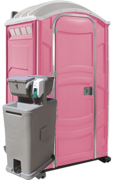 Portable Restroom Pink with Sink