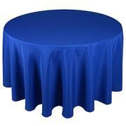 Linen: Royal Blue Round Tablecloth 120"