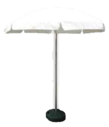 7.5' White Vinyl Umbrella