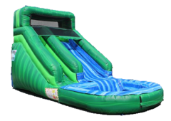 14' Green Marbel Water Slide with Pool 500 11'x25'
